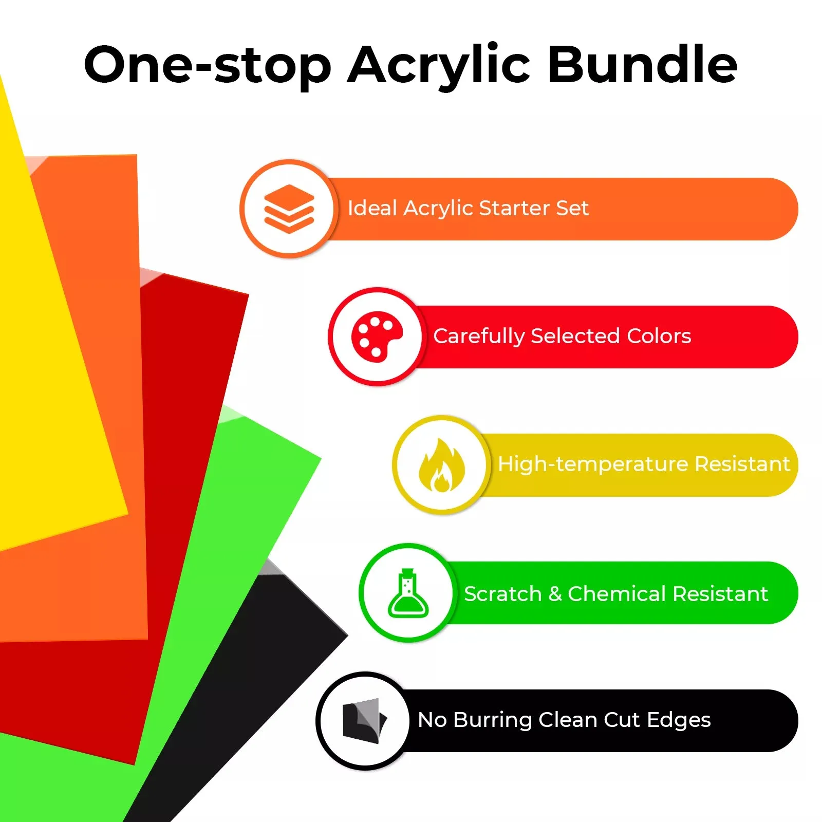 1/8" Acrylic Sheets Trial Kit (10pcs)