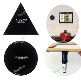 2pcs Fixate Gel Pad Sticky Adhesive Pads Stick on Glass Mirrors Metal Car Cabinets Sticky Anti-Slip Pads Wall Sticker