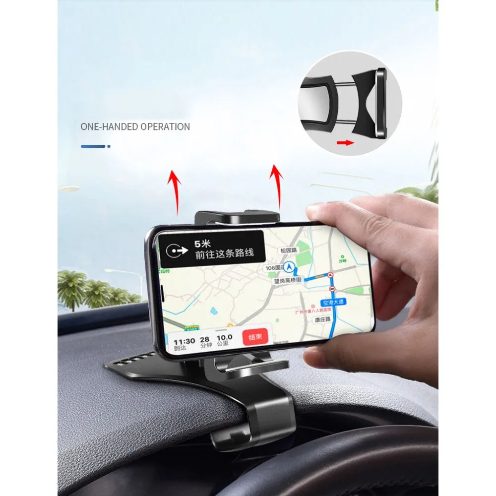 3 in 1 Car GPS Smartphone Holder: Dashboard / Visor Clamp   AC Grid Clip for Evolve RG200 Gladiator - Black