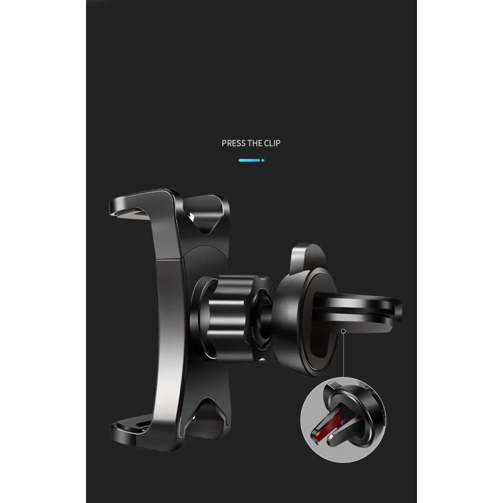3 in 1 Car GPS Smartphone Holder: Dashboard / Visor Clamp   AC Grid Clip for Evolve RG200 Gladiator - Black