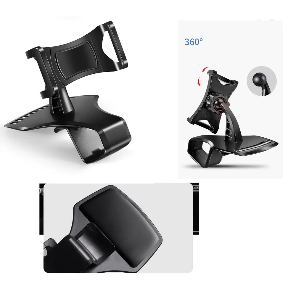 3 in 1 Car GPS Smartphone Holder: Dashboard / Visor Clamp   AC Grid Clip for Evolve RG200 Gladiator - Black