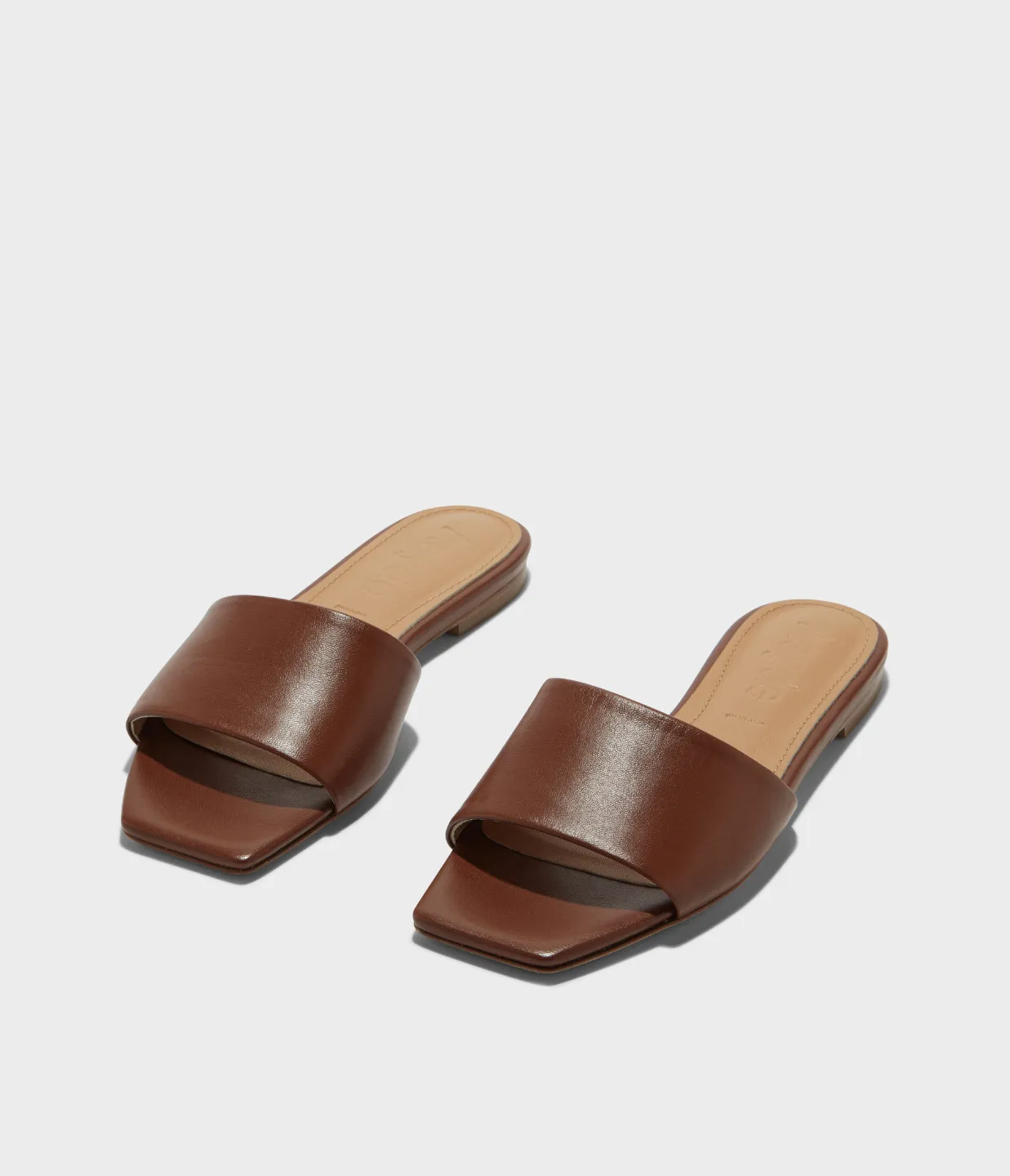 Anna Nappa Sandal in Leather Brown