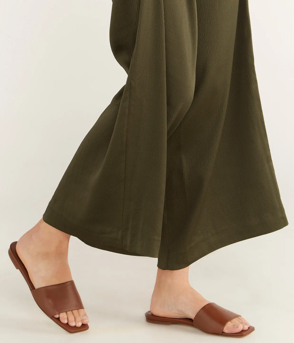 Anna Nappa Sandal in Leather Brown