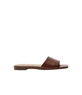 Anna Nappa Sandal in Leather Brown