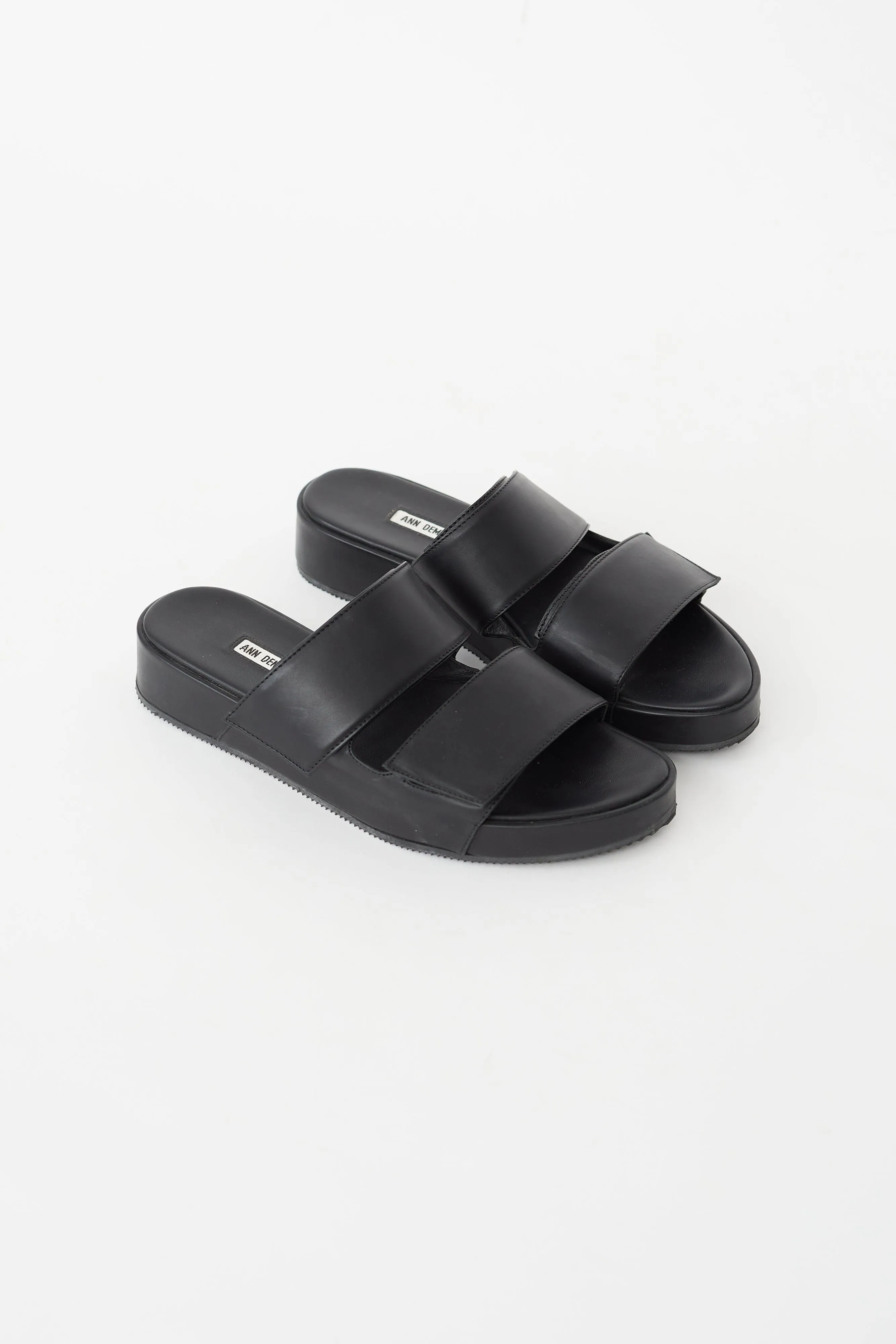 Black Leather Strappy Sandal
