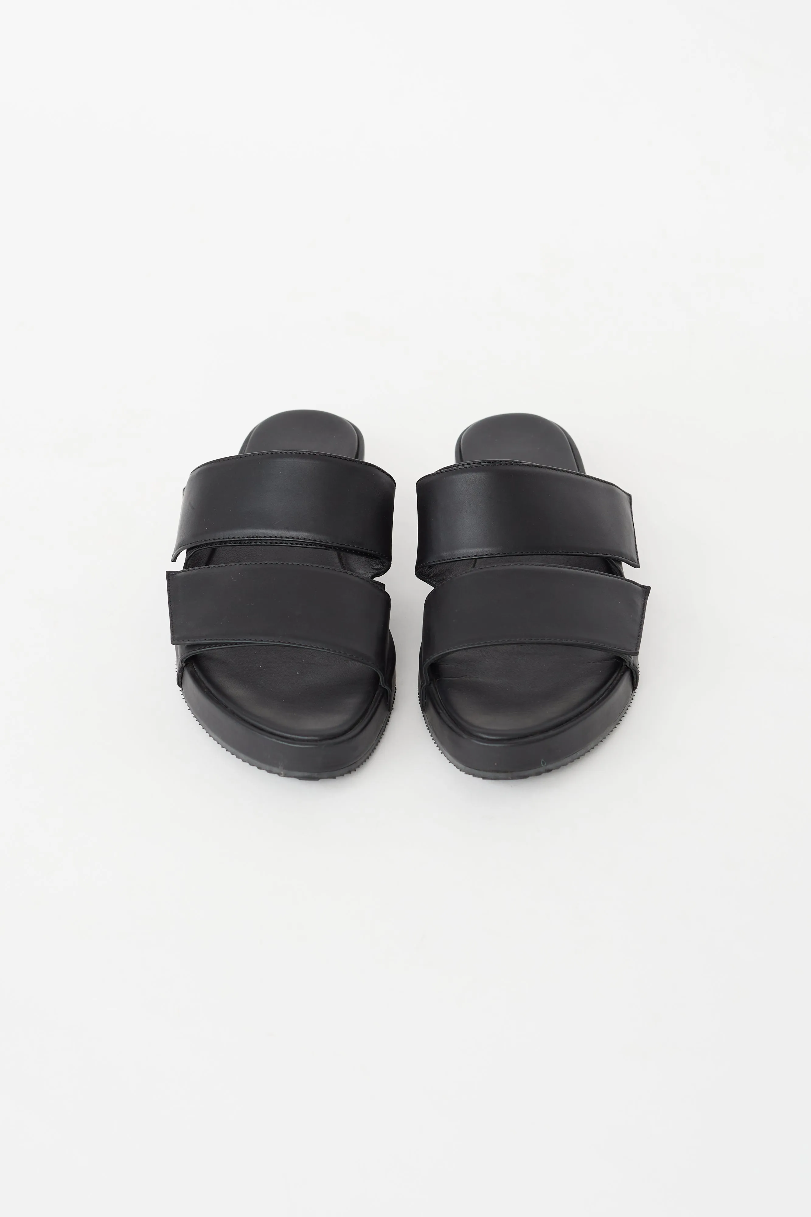 Black Leather Strappy Sandal