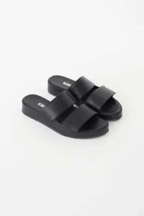 Black Leather Strappy Sandal