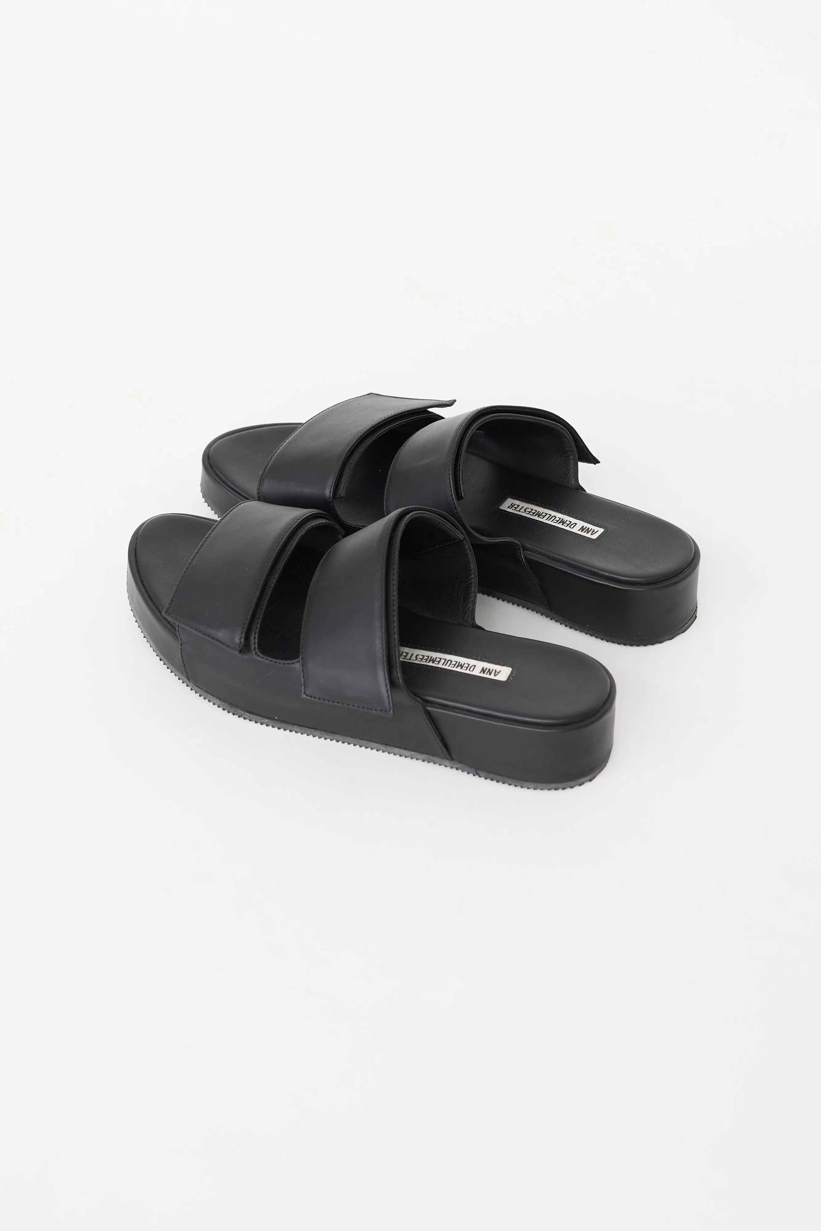 Black Leather Strappy Sandal