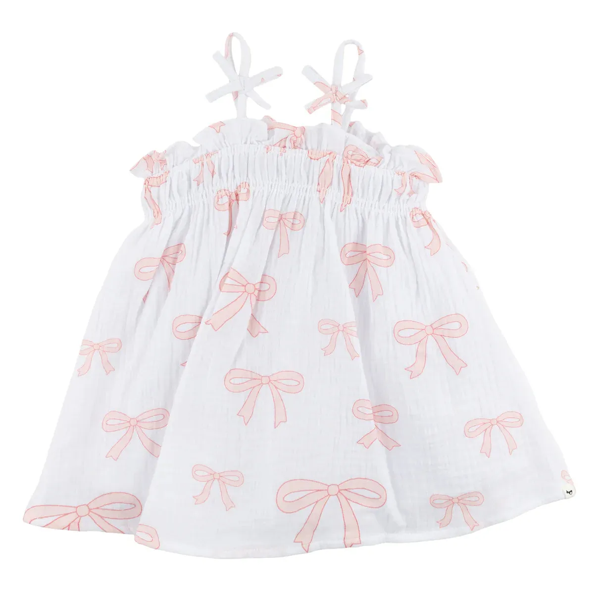 Brandie Dress in Big Pink Bows Print