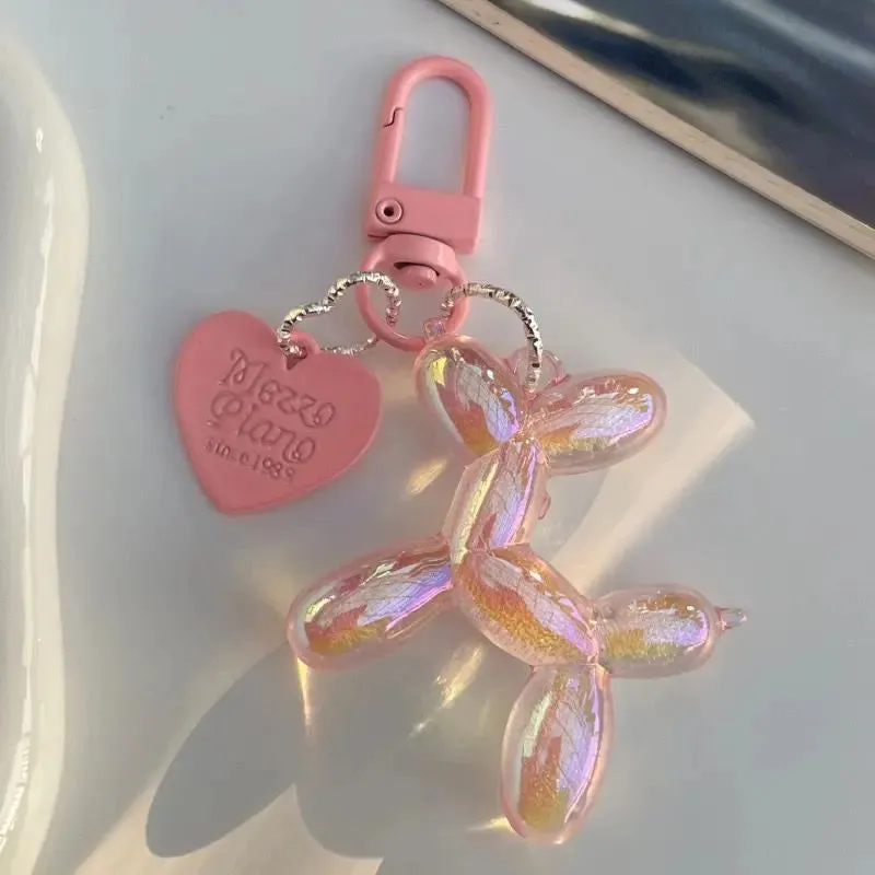Colorful Cartoon Animal Couple Keychains Key Ring Women Men New Bling Cute Pet Bag Car Holder Airpods Box Gift
