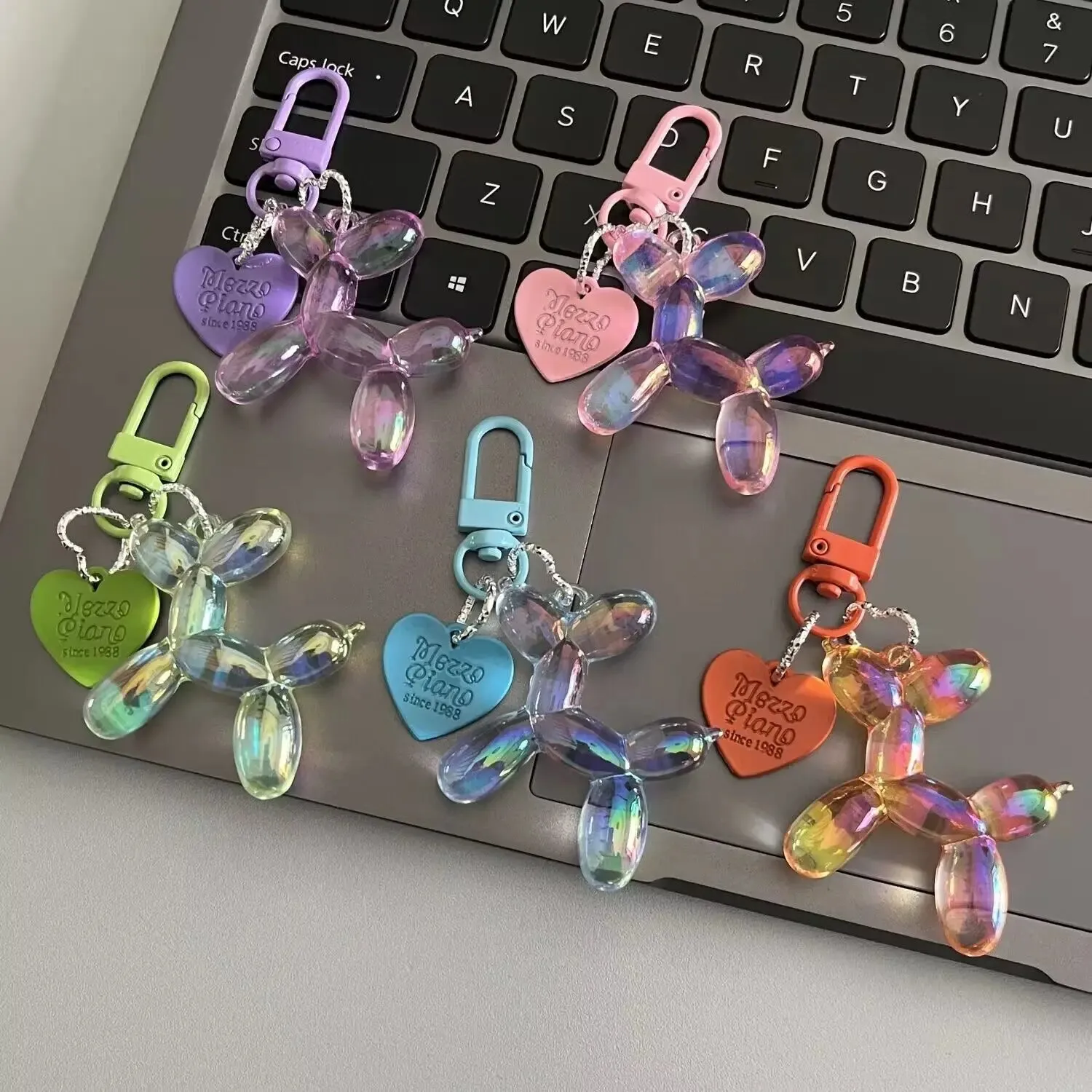 Colorful Cartoon Animal Couple Keychains Key Ring Women Men New Bling Cute Pet Bag Car Holder Airpods Box Gift