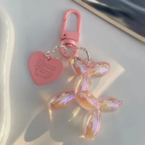 Colorful Cartoon Animal Couple Keychains Key Ring Women Men New Bling Cute Pet Bag Car Holder Airpods Box Gift