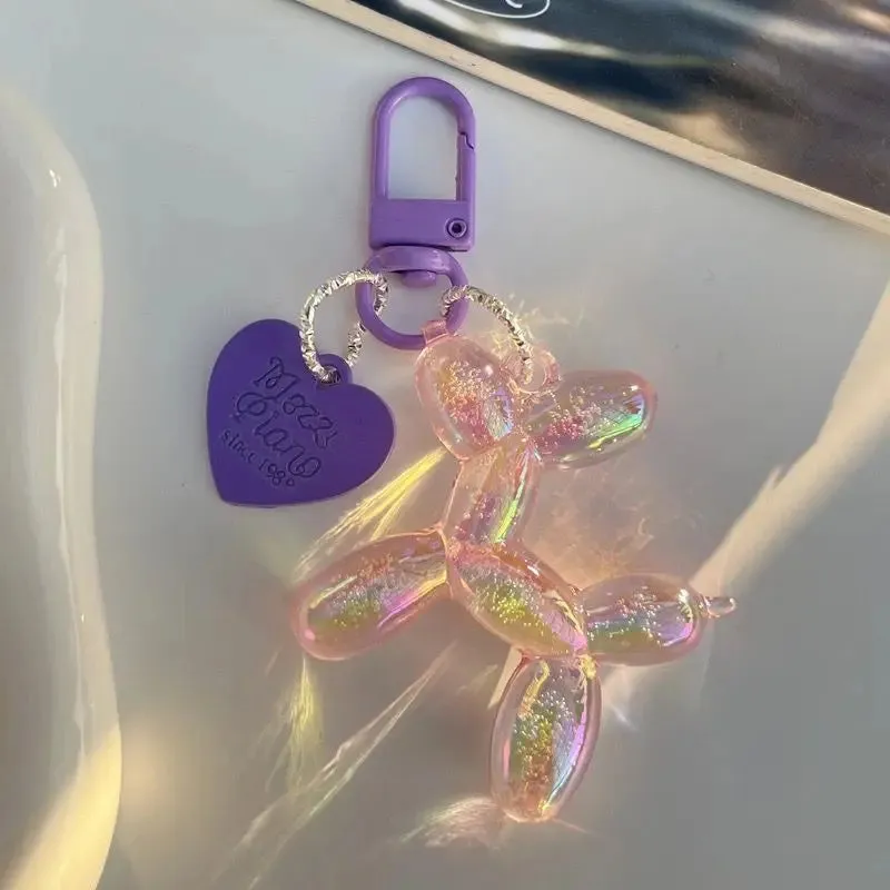 Colorful Cartoon Animal Couple Keychains Key Ring Women Men New Bling Cute Pet Bag Car Holder Airpods Box Gift