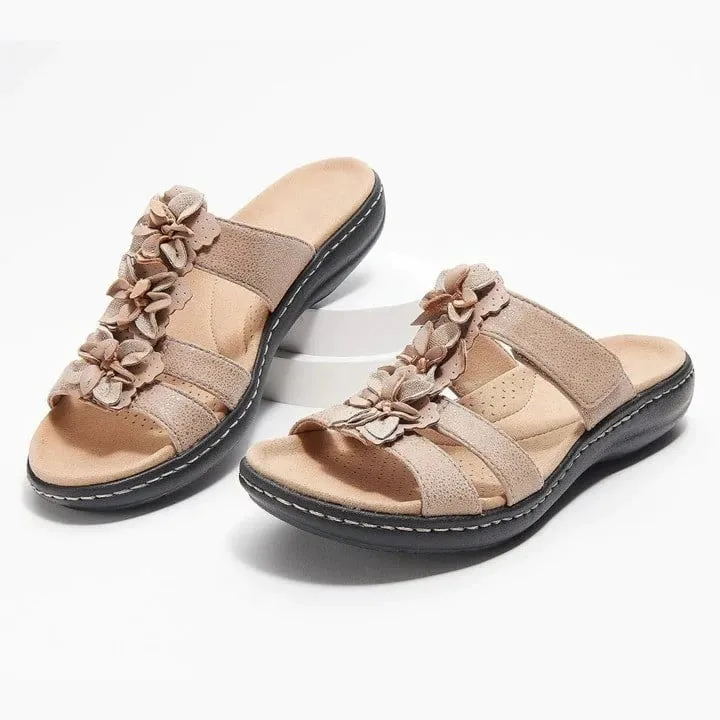 Cuzcare Orthopedic Sandals Women Soft Unique Flower Detail