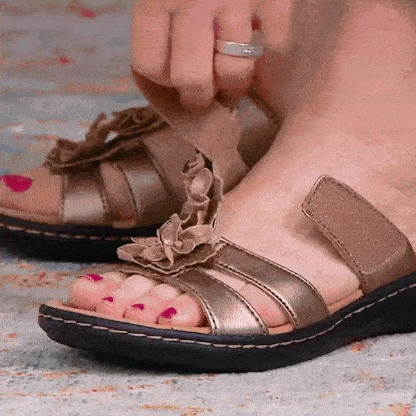 Cuzcare Orthopedic Sandals Women Soft Unique Flower Detail