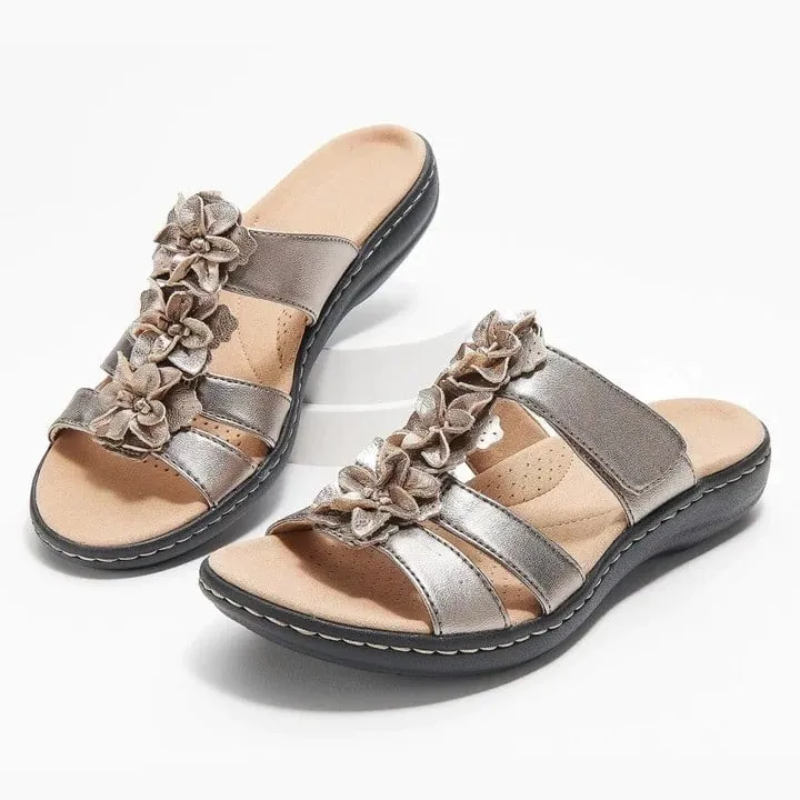 Cuzcare Orthopedic Sandals Women Soft Unique Flower Detail