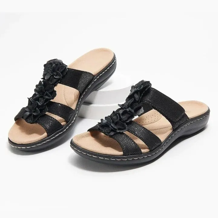 Cuzcare Orthopedic Sandals Women Soft Unique Flower Detail