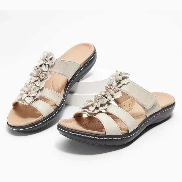 Cuzcare Orthopedic Sandals Women Soft Unique Flower Detail