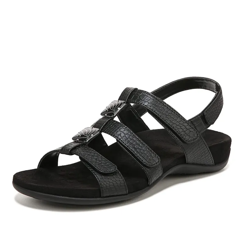 Cuzcare Women Orthopedic Sandals Comfy Flat Velcro Round Toe Sandals Leisure Summer