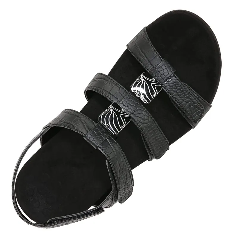 Cuzcare Women Orthopedic Sandals Comfy Flat Velcro Round Toe Sandals Leisure Summer