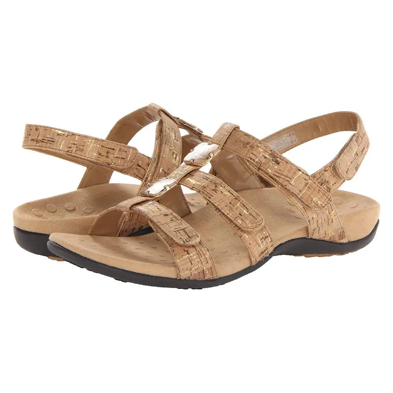 Cuzcare Women Orthopedic Sandals Comfy Flat Velcro Round Toe Sandals Leisure Summer