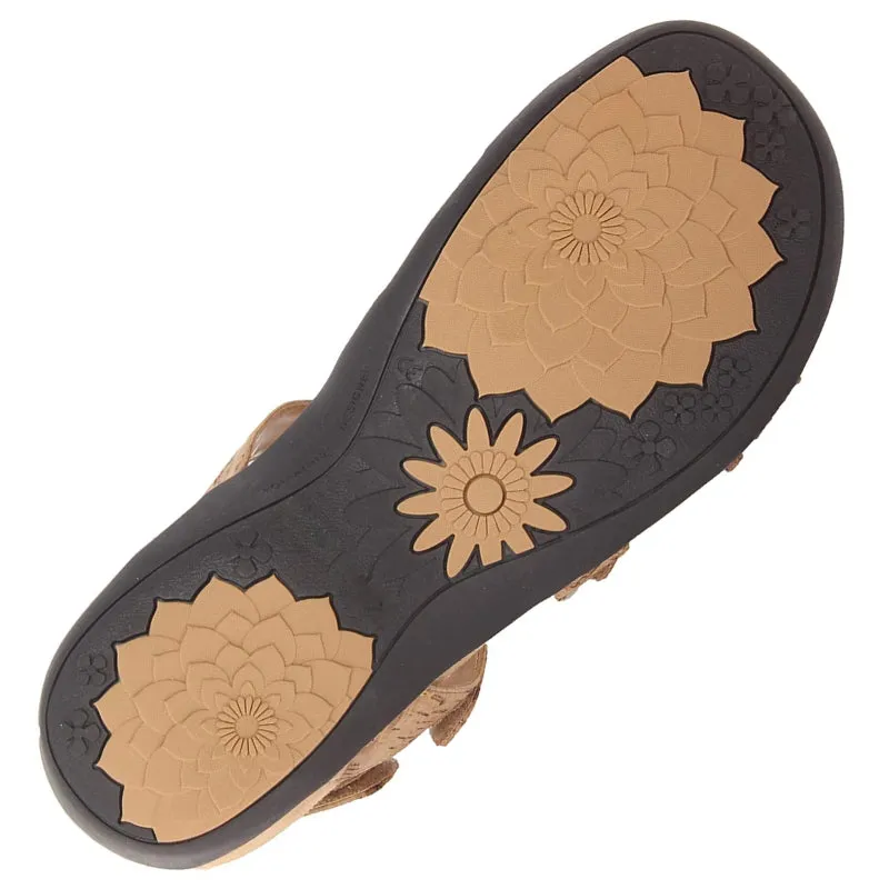 Cuzcare Women Orthopedic Sandals Comfy Flat Velcro Round Toe Sandals Leisure Summer