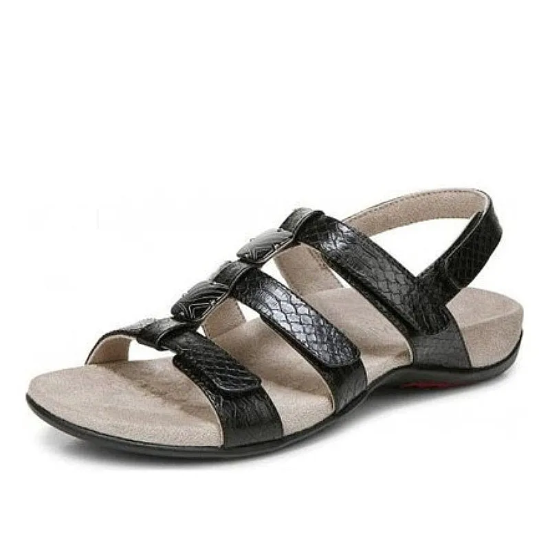 Cuzcare Women Orthopedic Sandals Comfy Flat Velcro Round Toe Sandals Leisure Summer