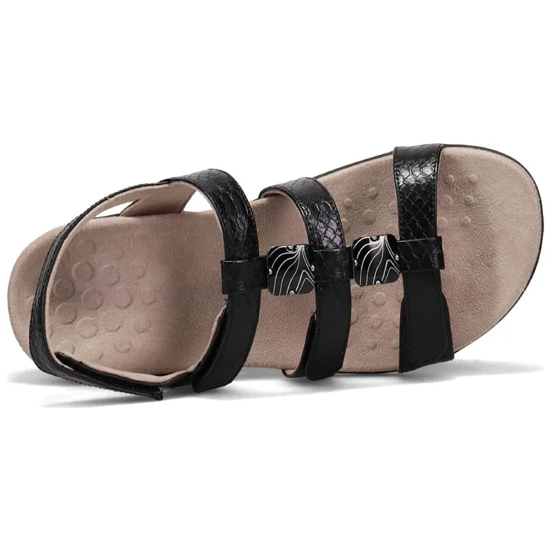 Cuzcare Women Orthopedic Sandals Comfy Flat Velcro Round Toe Sandals Leisure Summer