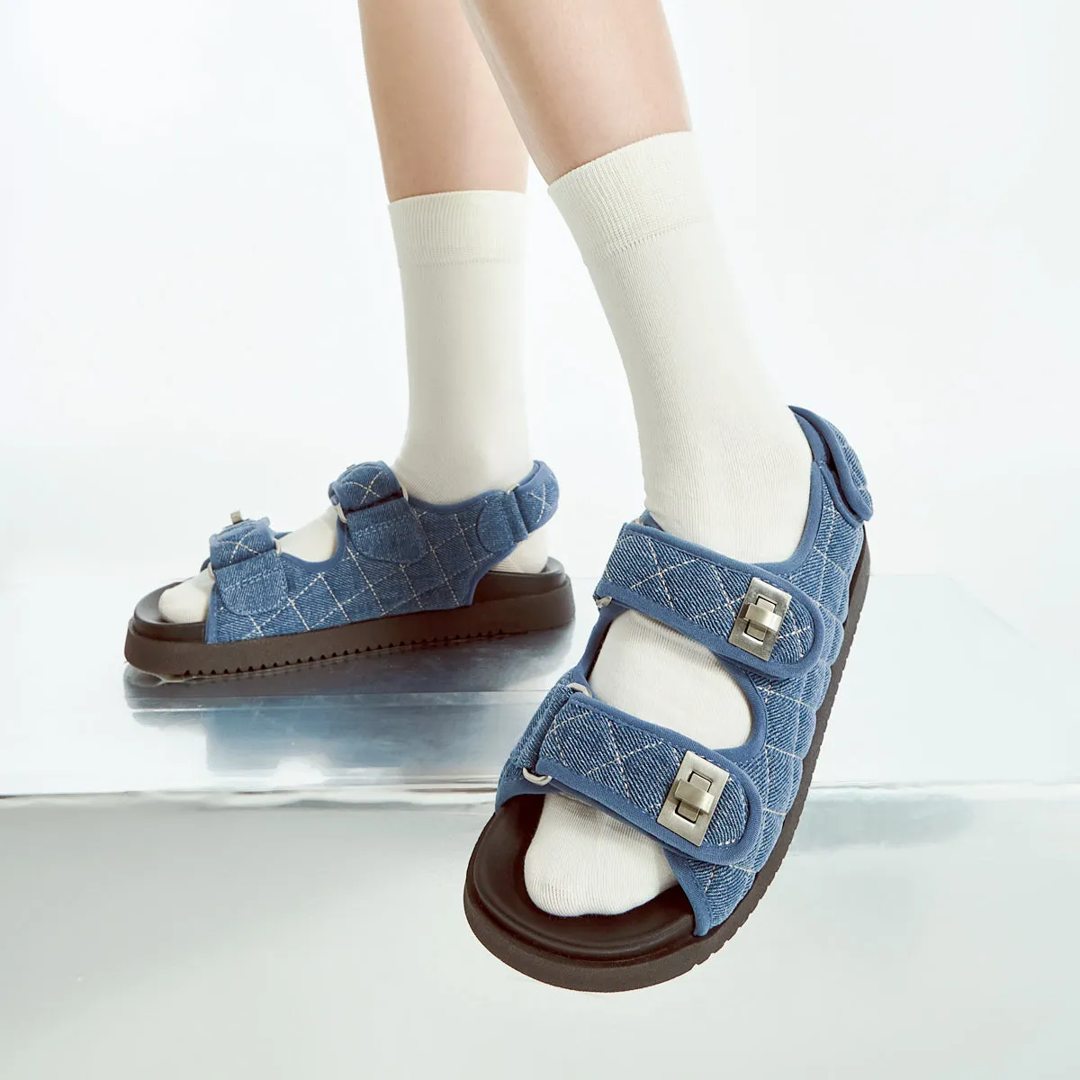 Denim Chunky Sandal 5704 Blue