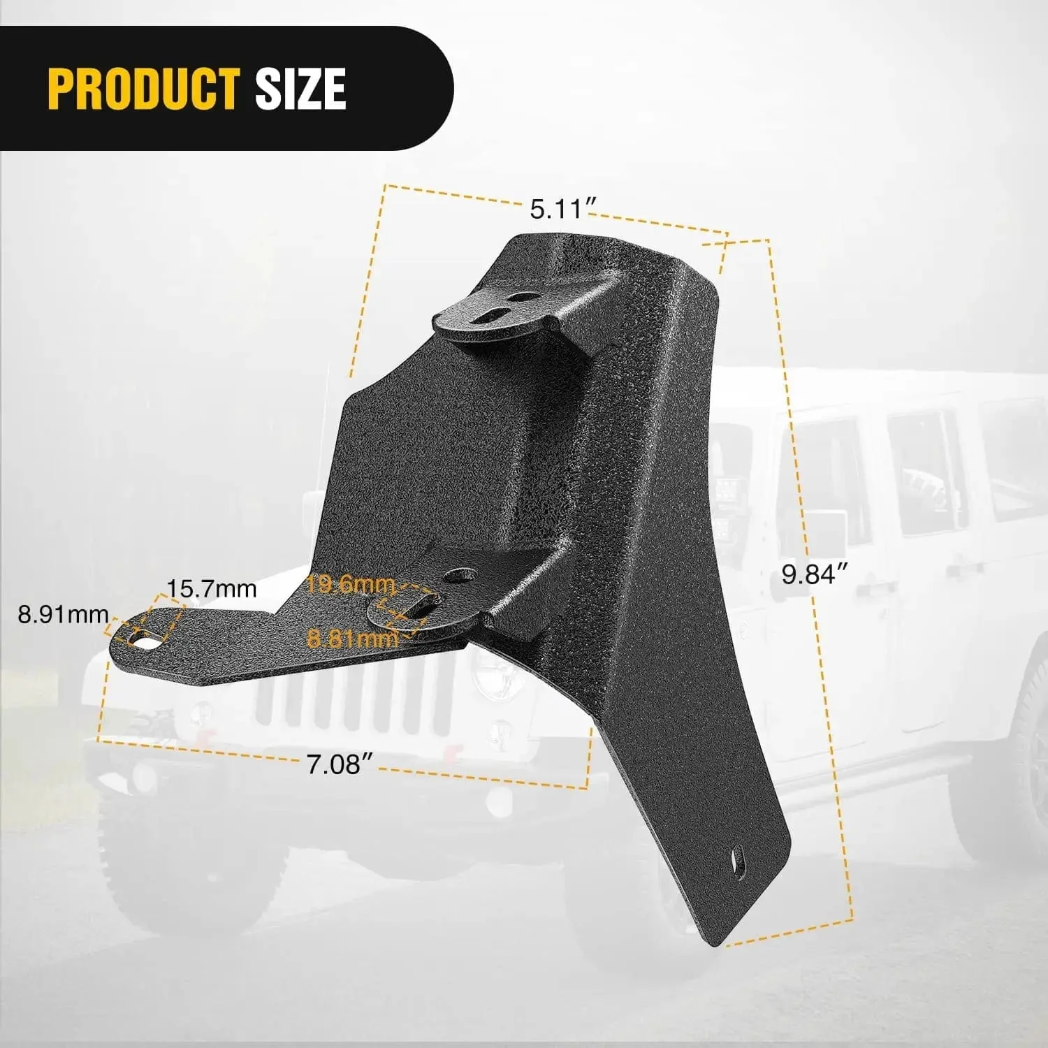 Dual A-Pillar Windshield Hinge Mounts For 2018-2024 Jeep Wrangler JL 2020-2024 Gladiator JT