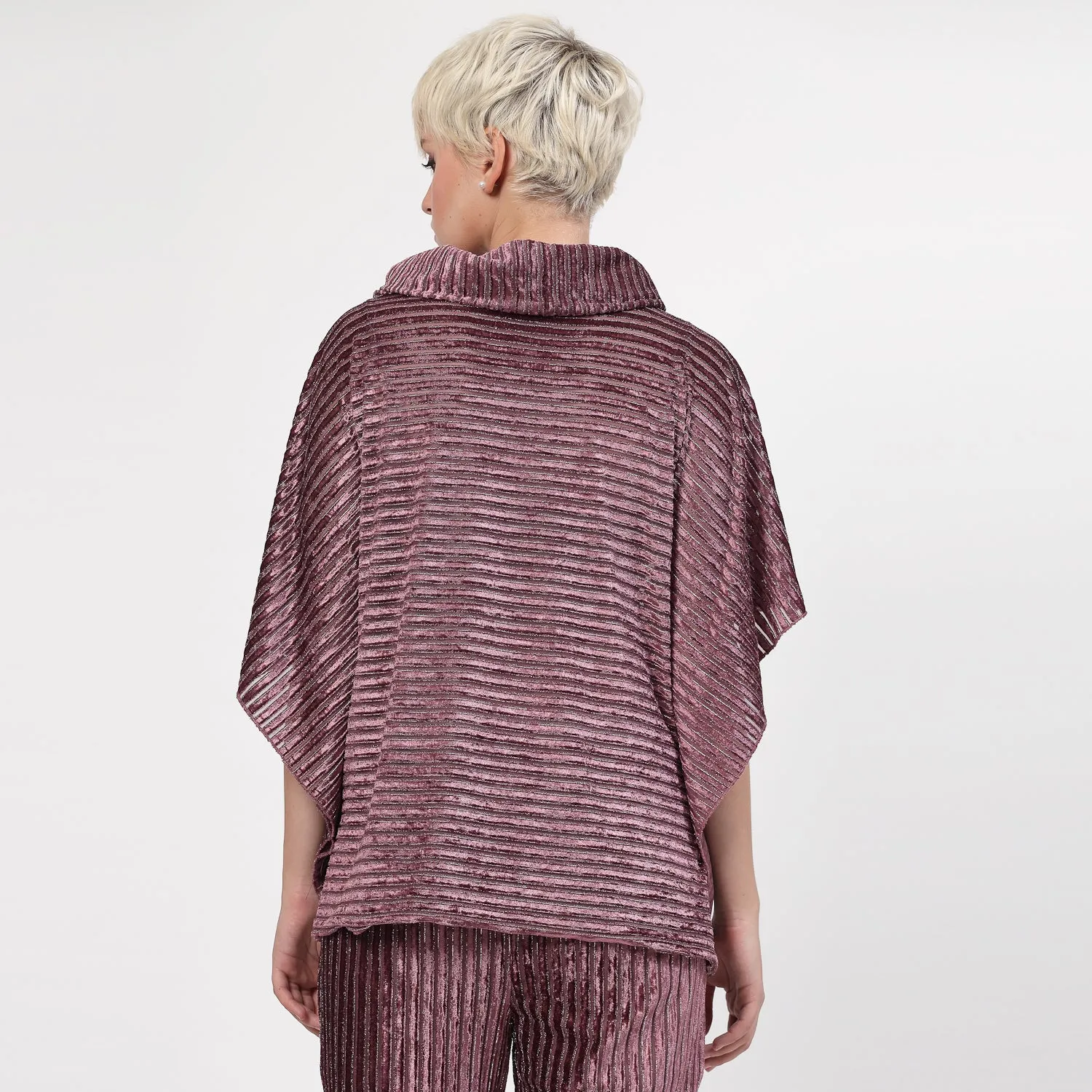 Purple Velvet Short Kaftan
