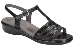 SAS Capri T-Strap Sandal - Black Snake