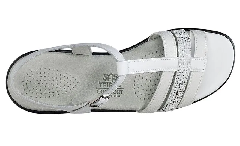SAS Capri T-Strap Sandal - White Multi