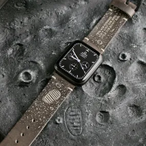 Silver Moon - Apple Watch Leather Band - Antique Gray