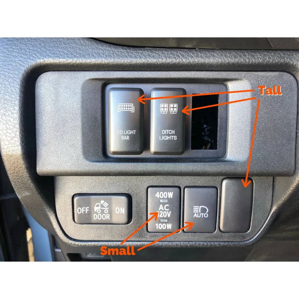 Small Style Toyota OEM Style "BUMPER LIGHT BAR" Switch BY CALI RAISED LED