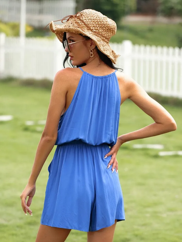 Tie Neck Summer Romper
