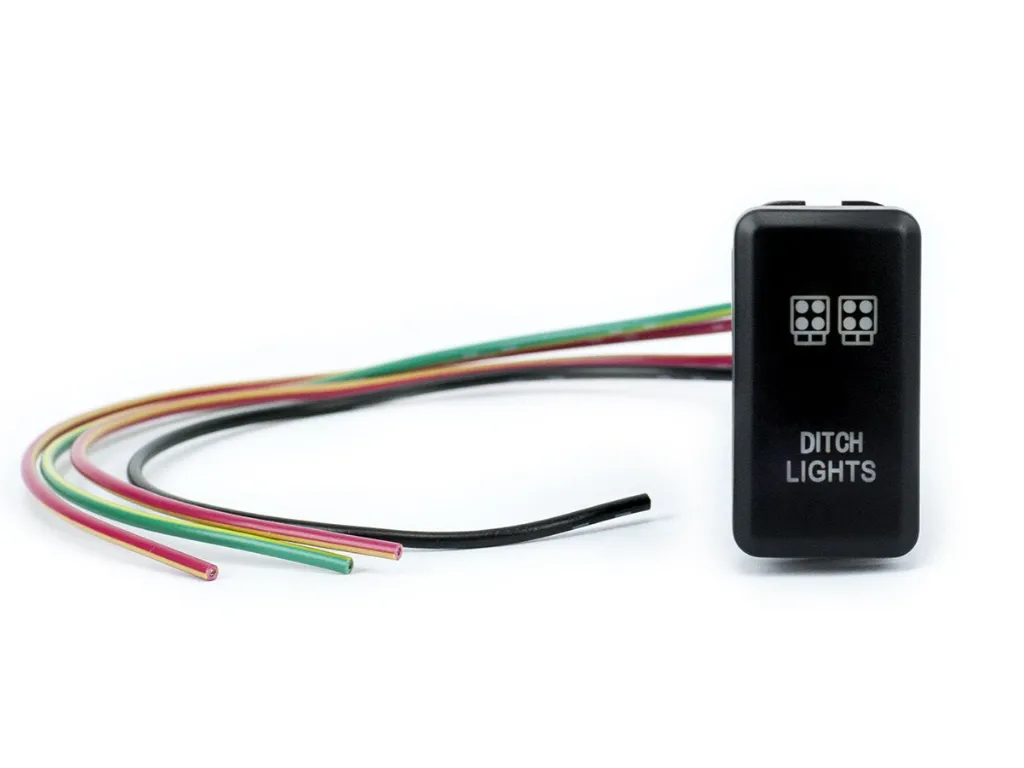 Toyota OEM Style "DITCH LIGHTS" Switch BY CALI RAISED LED
