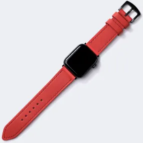 VegTan Leather Apple Watch Strap - Carmine