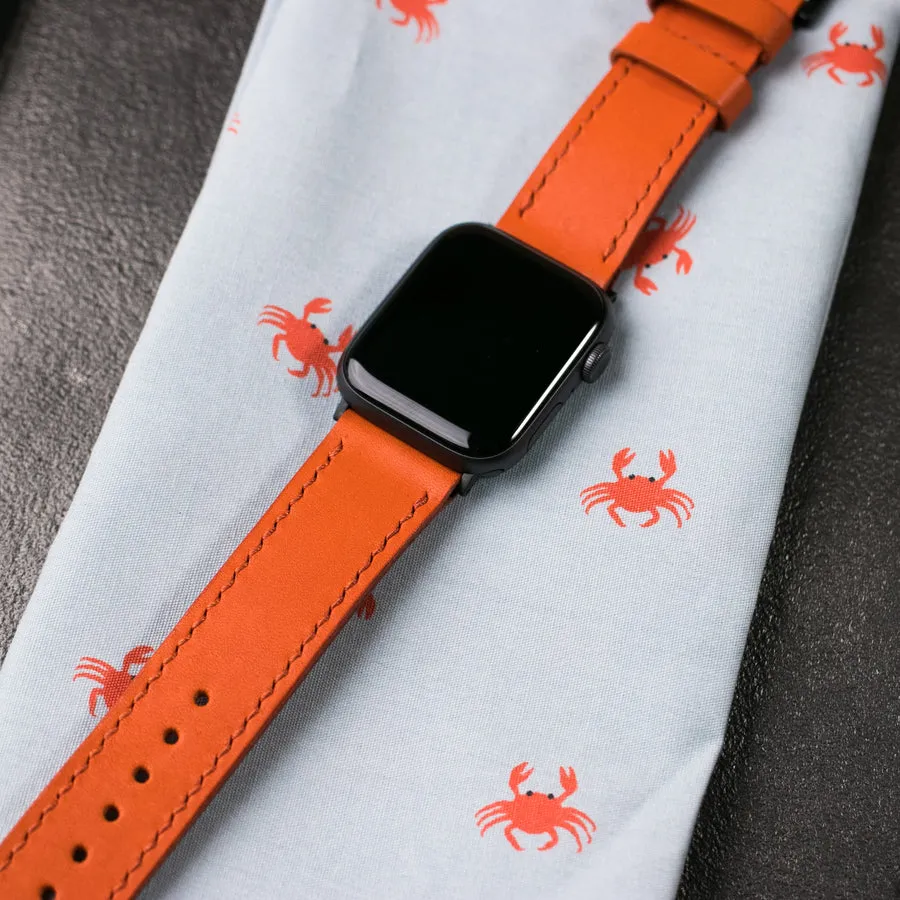 VegTan Leather Apple Watch Strap - Orange