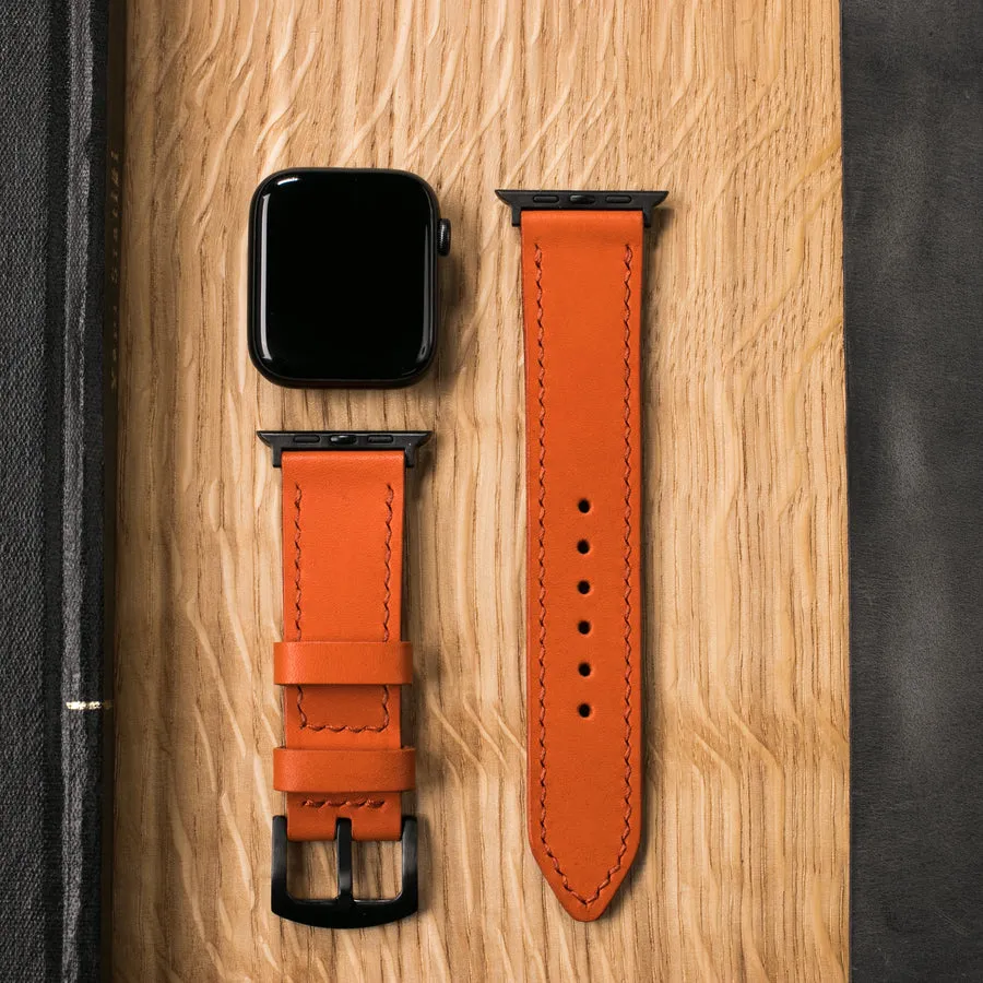 VegTan Leather Apple Watch Strap - Orange