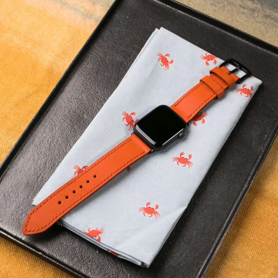 VegTan Leather Apple Watch Strap - Orange